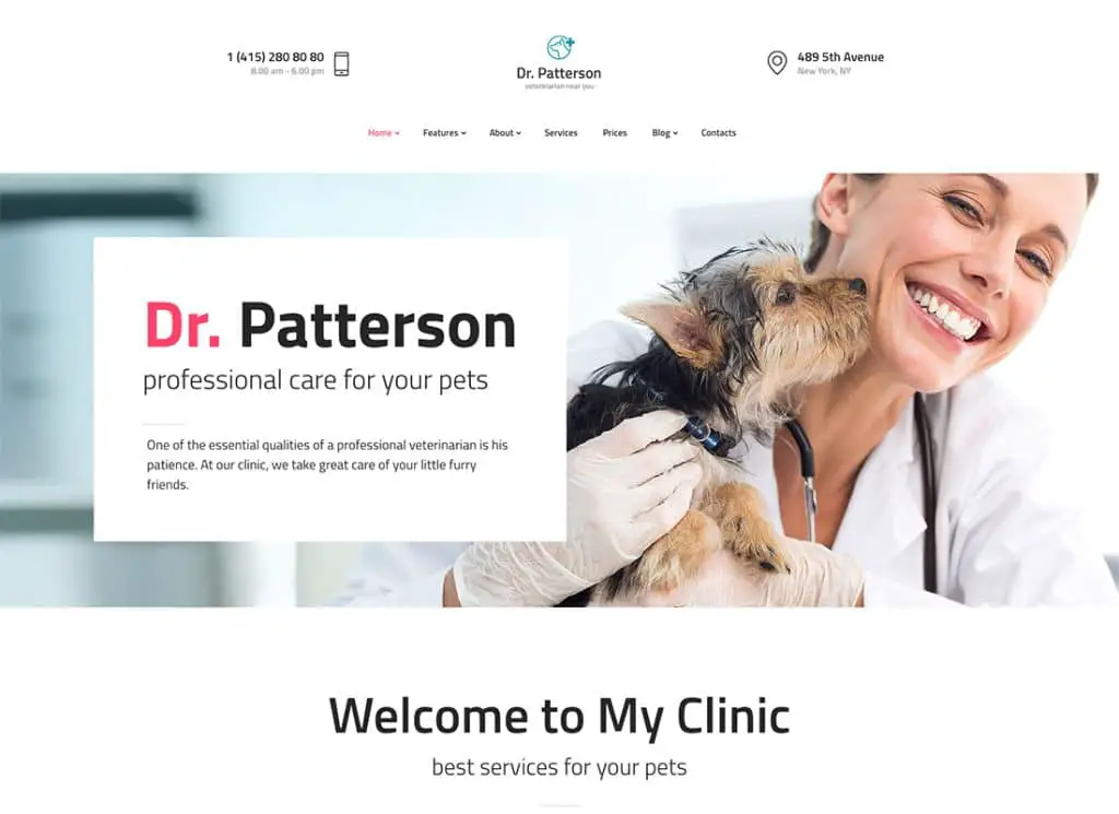 Dr.Patterson — WordPress тема для врачей и врачей в области медицины и здравоохранения