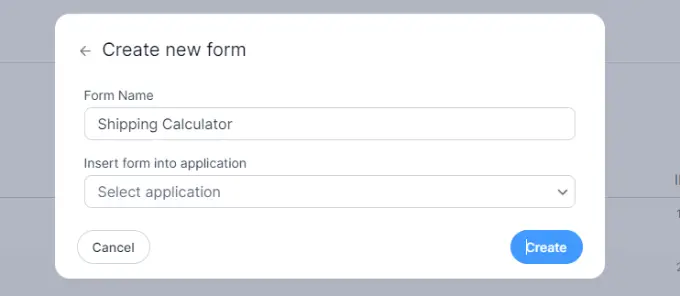 Enter a name for new form template