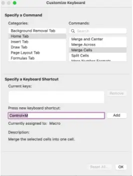 Raccourcis iOS pour Excel