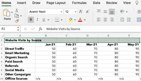 Cara menggabungkan dan memusatkan sel di excel