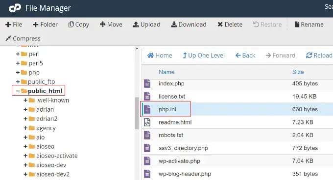 Locate php.ini file