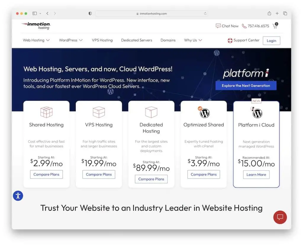 penyedia hosting web tak terbatas inmotion