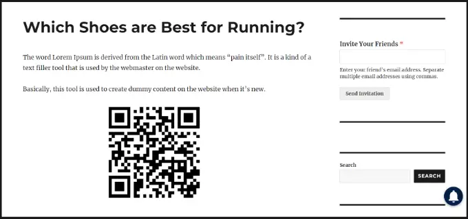 QR code live preview