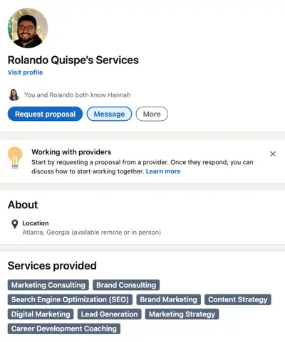 linkedin servis sağlayıcısı: rolando Quispe