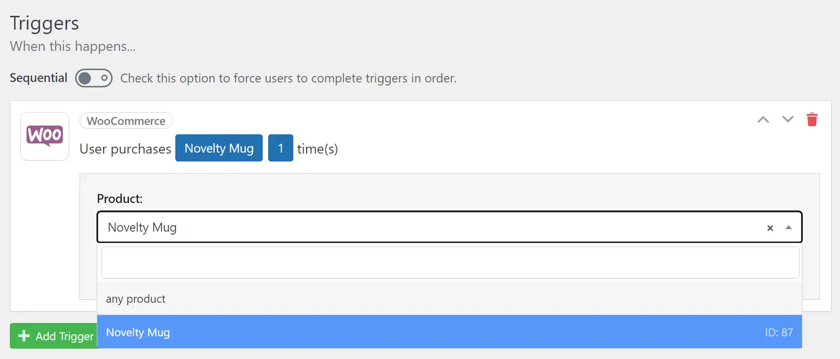 تكوين مشغل خاص بـ WooCommerce في AutomatorWP.