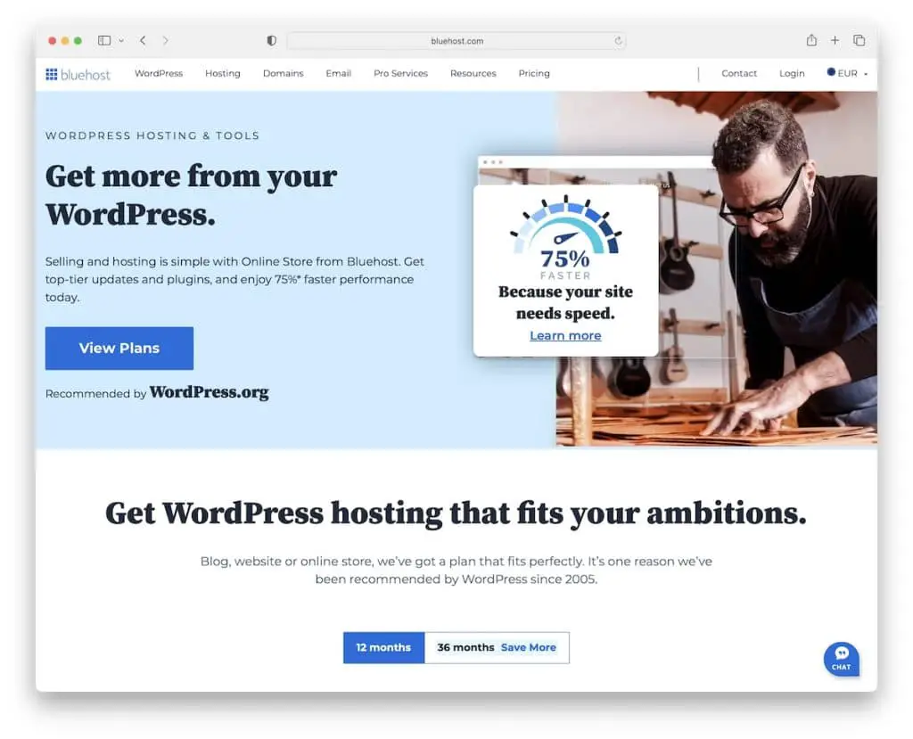 hosting wordpress bluehost di malaysia