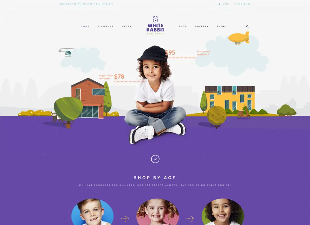 Beyaz Tavşan | Çocuk Oyuncakları ve Çocuk Giyim Mağazası WordPress Teması