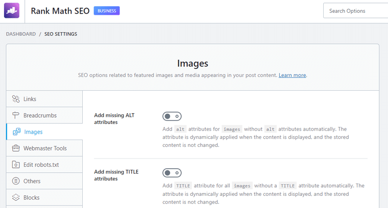 Fitur SEO Gambar Matematika Peringkat