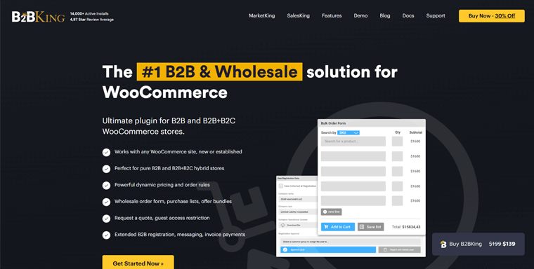 تقديم البرنامج المساعد B2BKing WooCommerce بالجملة