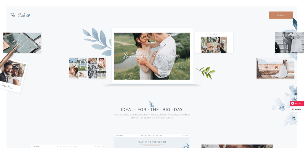 Thème de photographie de mariage The Aisle Wp