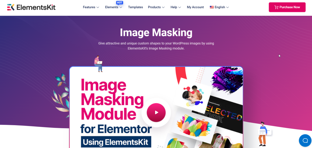 ElementsKit Elementor addon- การมาสก์รูปภาพ