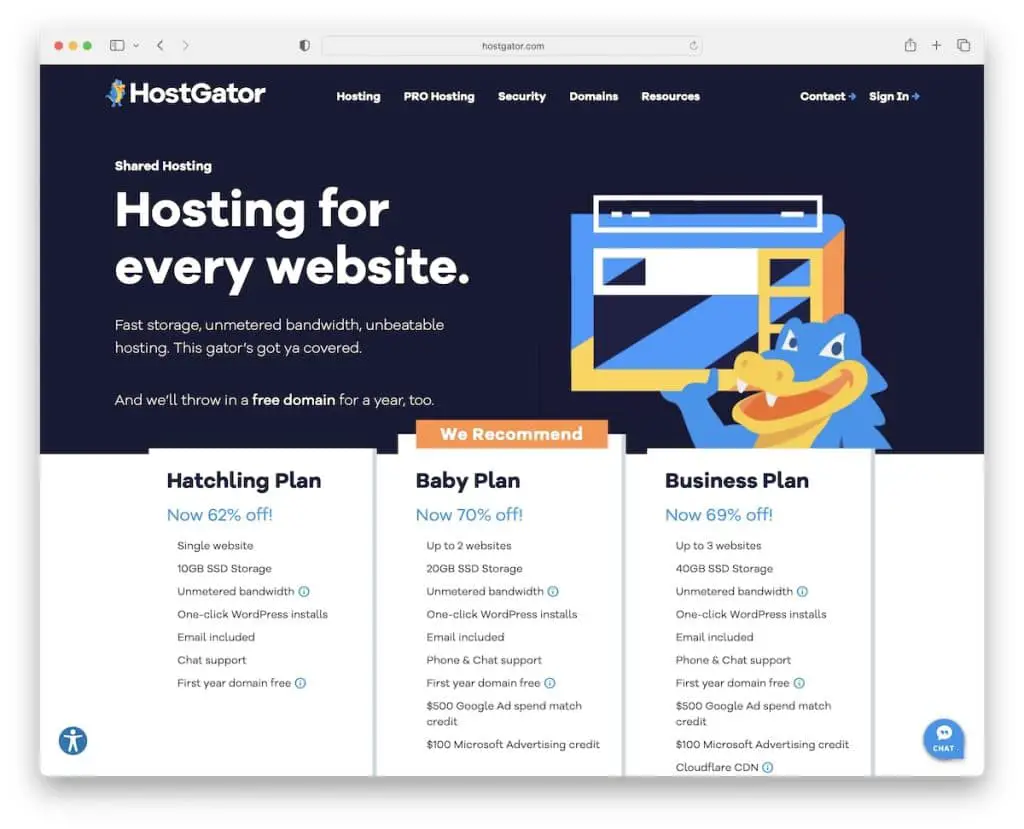 hosting php hostgator