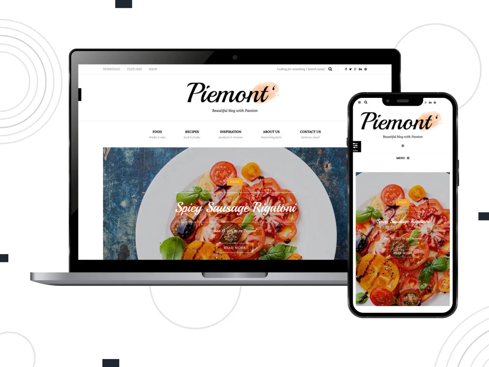 Foto de Piemont: tema de WordPress luminoso, atractivo y optimizado para la velocidad del sitio para profesionales en tonos rojo indio, siena y marrón.