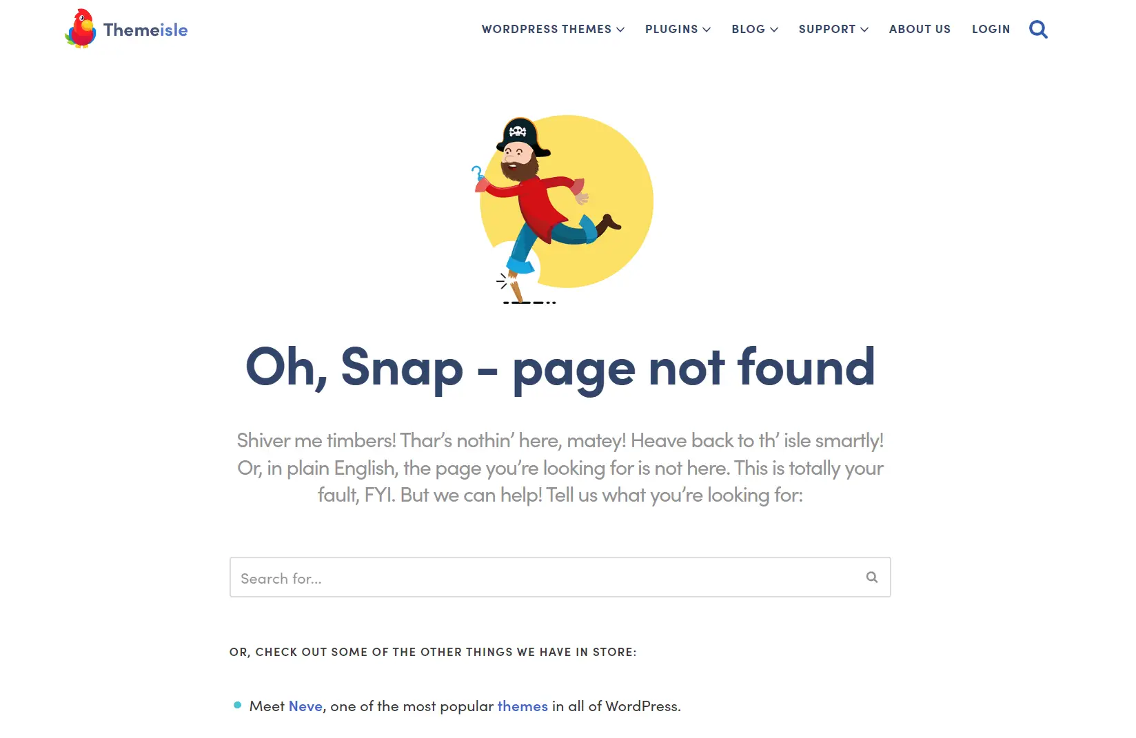 Erreur 404 sur ThemeIsle.