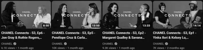 Chanel YouTube küçük resmi örnek görseli YouTube küçük resmi kılavuzu