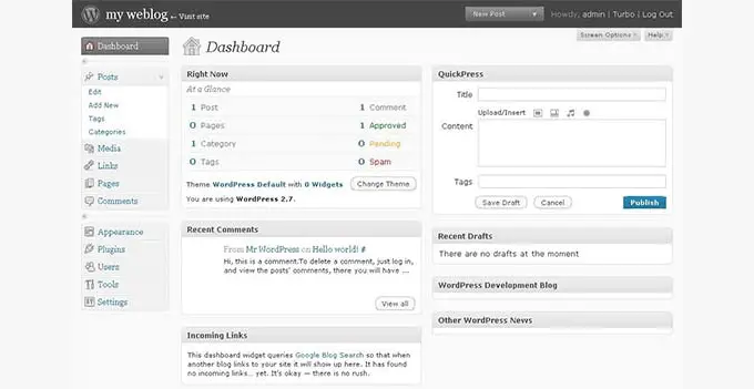 WordPress 2.7