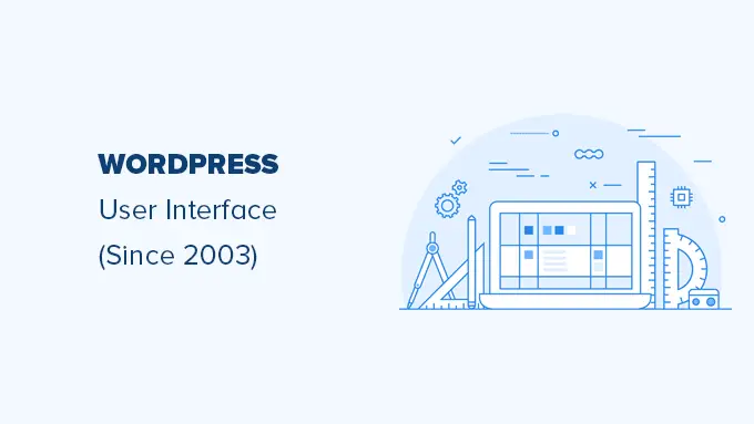 Evolution of WordPress user interface since 2003 until now