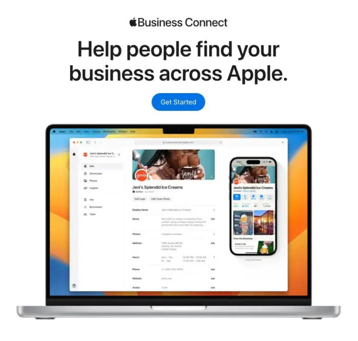 Apa itu Apple Business Connect.