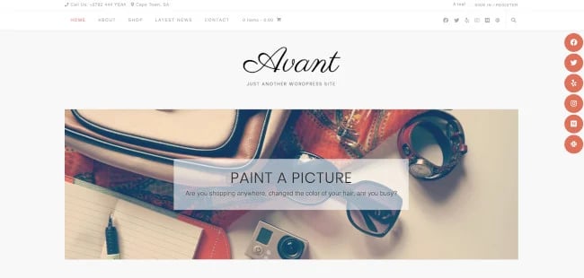 Tema blog WordPress gratuito: Avant