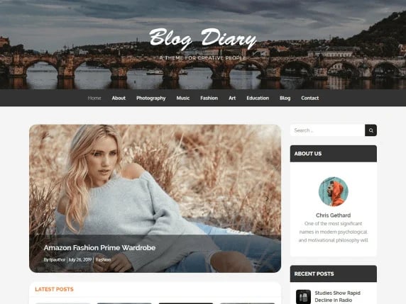 Tema WordPress Buku Harian Blog