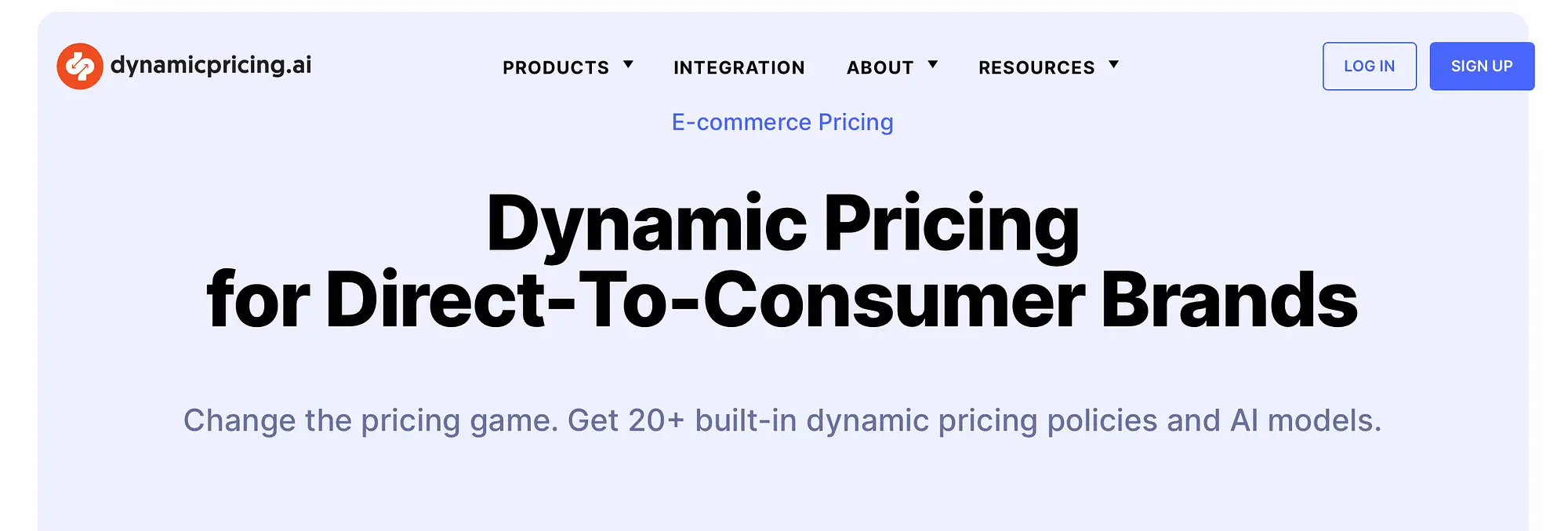 Dynamic Pricing.ai 홈페이지