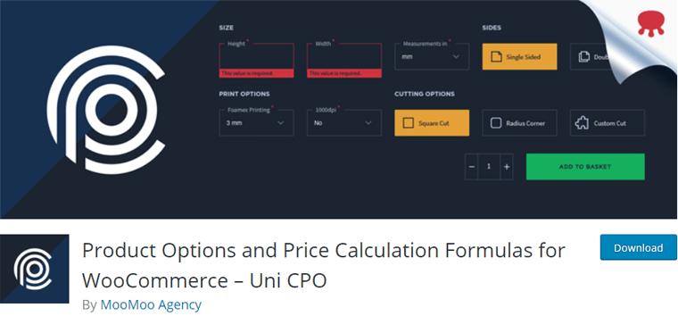 Uni CPO- Pilihan Produk dan Rumus Perhitungan Harga untuk WooCommerce