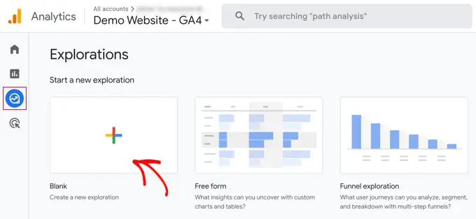 Create a Blank Explore Report in Google Analytics