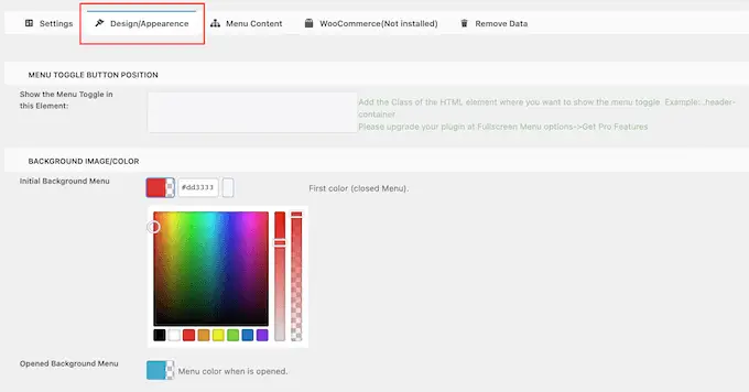 Adding custom colors to a mobile-responsive menu