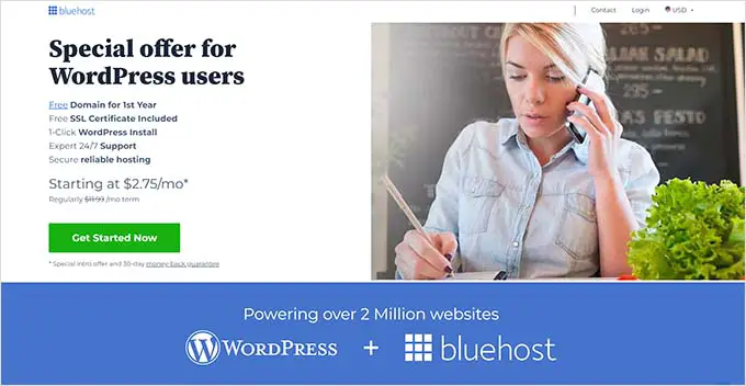 Bluehost website