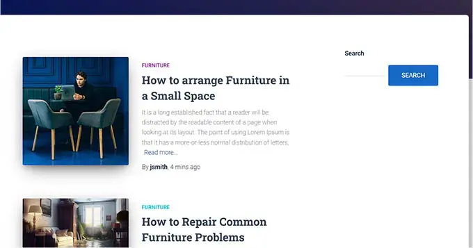 Furniture store blog