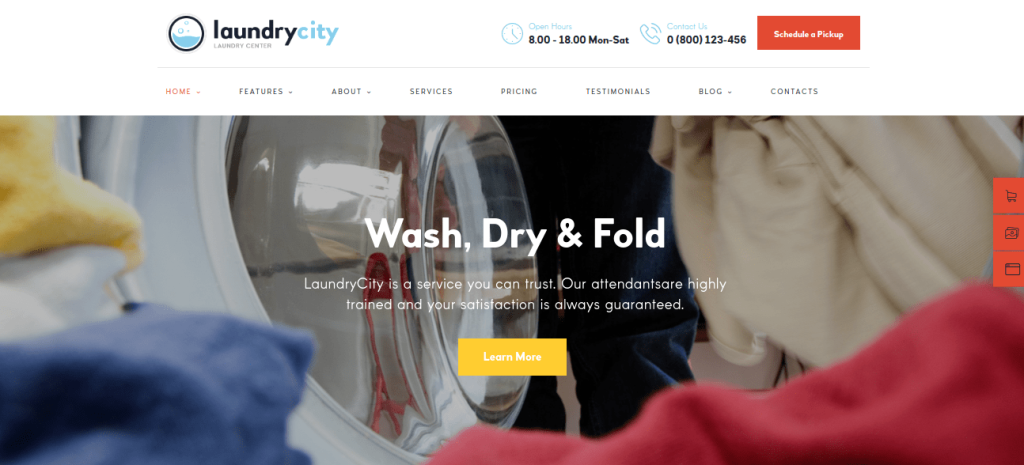 WordPress тема Laundry City