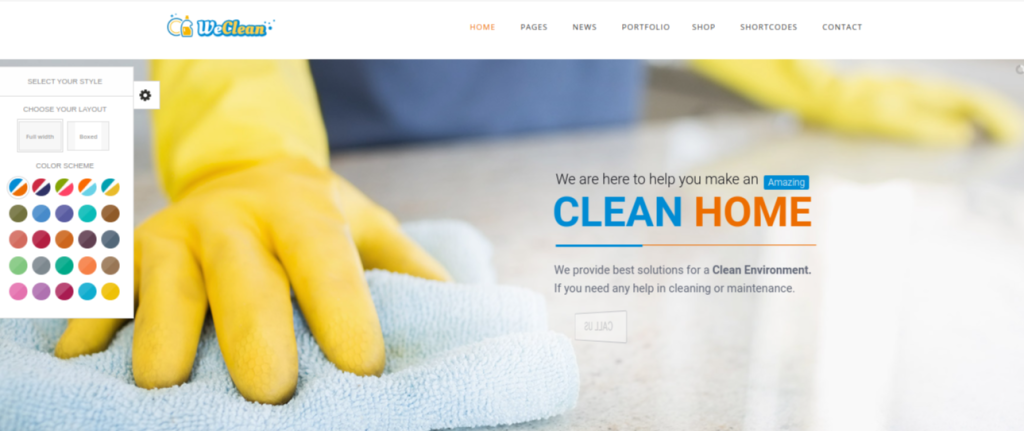 We Clean WordPress テーマ