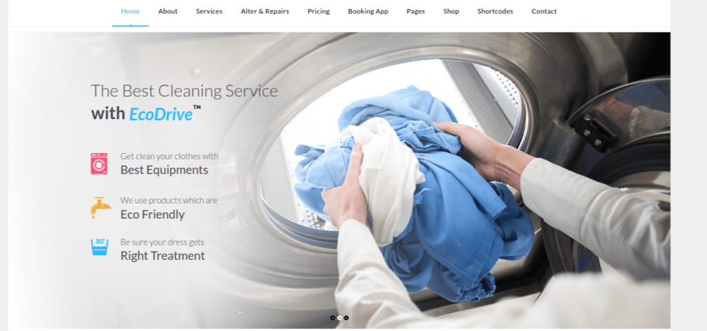 ドライクリーニング WordPress テーマ