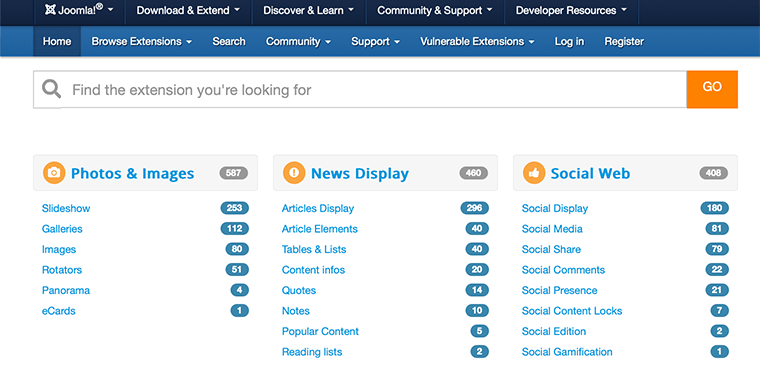 Joomla-Erweiterungsverzeichnis
