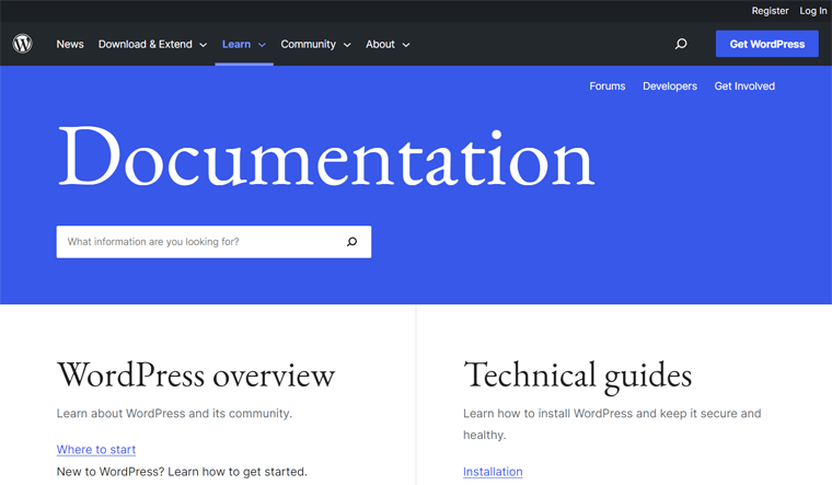 WordPress-Dokumentation