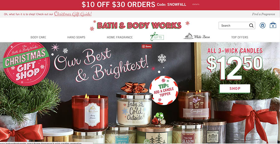 Bath & Body Works' Christmas campaign