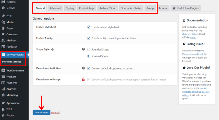 Configuración de muestras para configurar variaciones