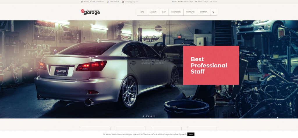 ガレージ自動車修理 WordPress テーマ