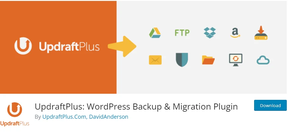 Plug-ins de backup gratuitos do UpdraftPlus para WordPress