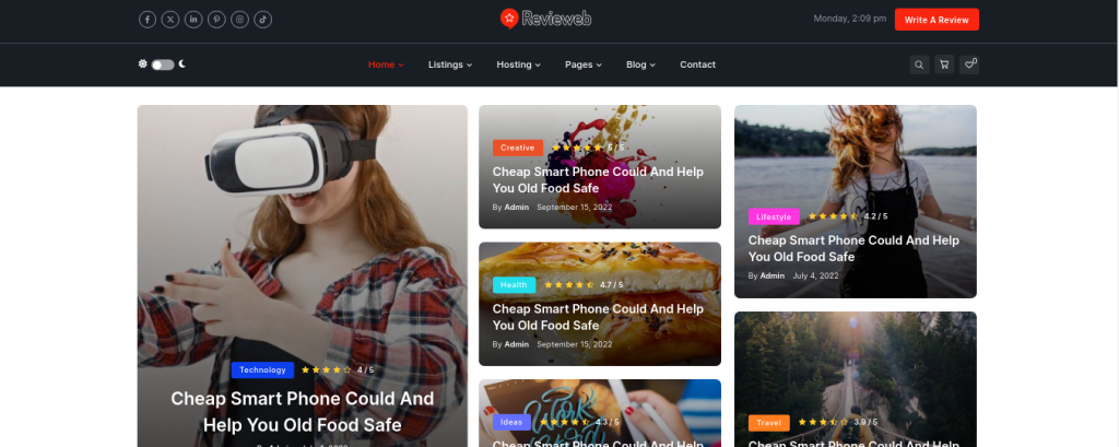 Reviewweb WordPress Theme