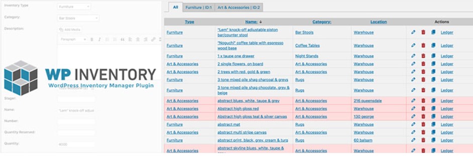 Manager de inventar WP