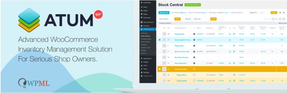 Pluginul Atum WooCommerce Inventory Management