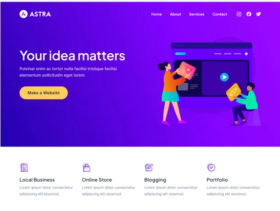 Astra-Лучшие адаптивные темы WordPress