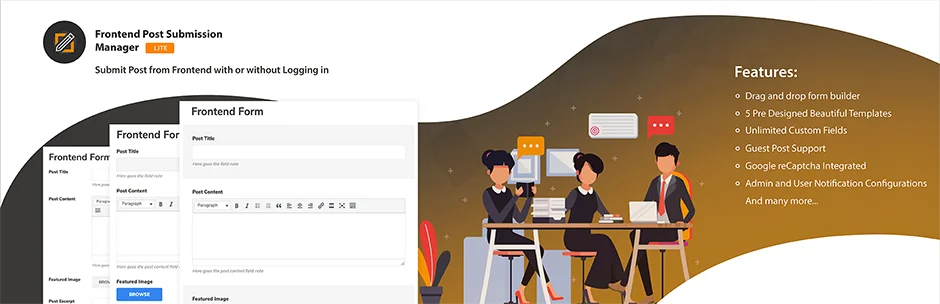 ปลั๊กอิน Lite ของ Frontend Post Submission Manager