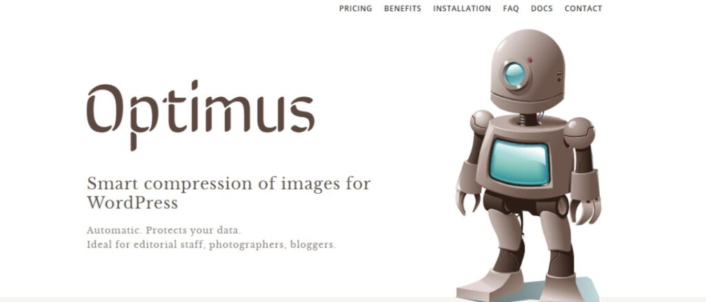 Complementos de optimización de imágenes de WordPress: Optimus