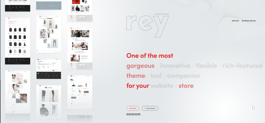 Rey eコマース WordPress テーマ