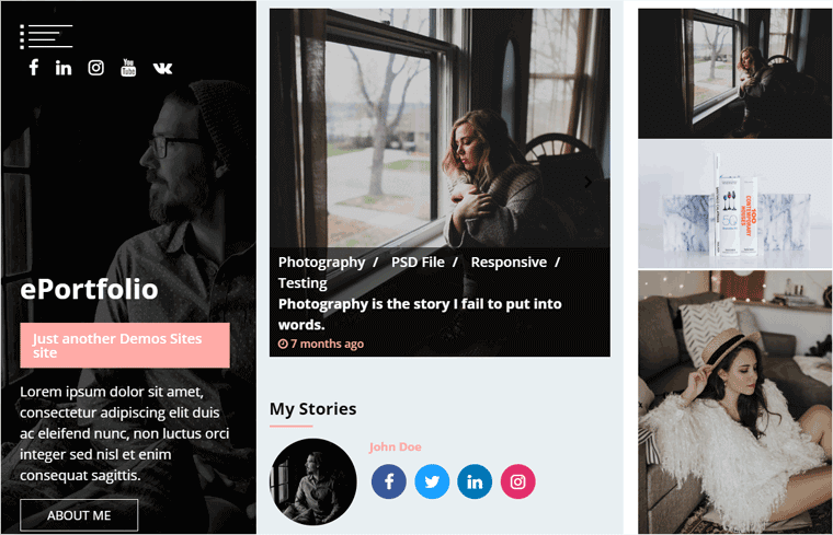 Tema WordPress ePortfolio untuk Portofolio Pribadi