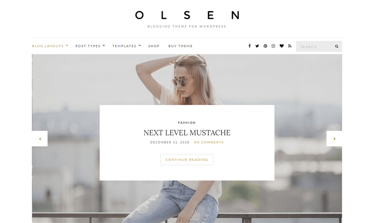 Тема Olsen WordPress для личного блога