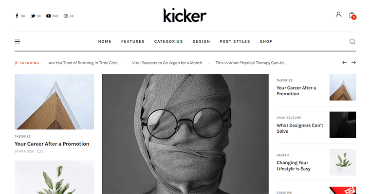 Motyw magazynu Kicker WordPress