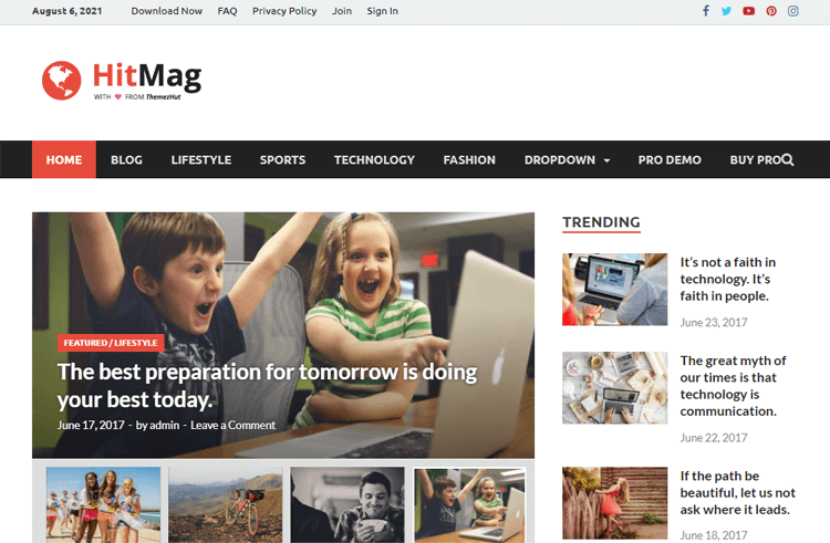 WordPress-Theme für das HitMag-Magazin